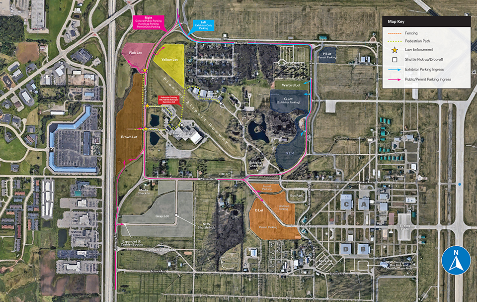 Site Upgrades Update Traffic Flow, Parking, Shuttles EAA